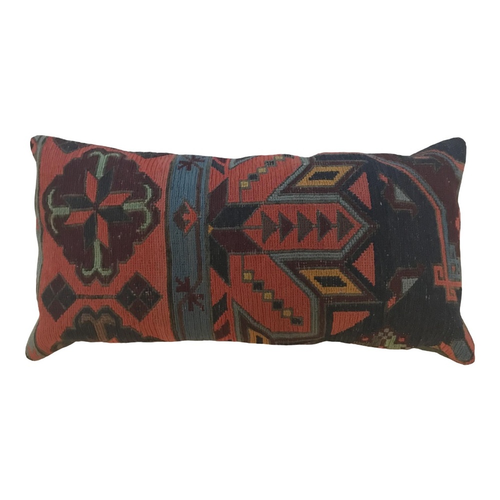 Folk Art Kilim Rug Wool Cushion Pillow Cover